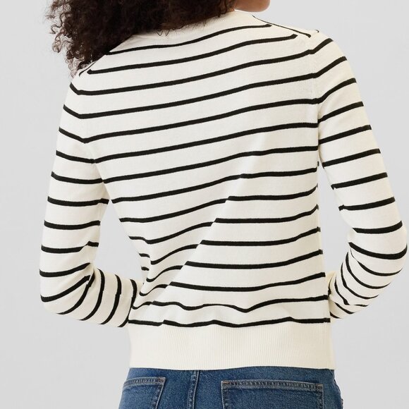 GAP Stripe Crewneck Cardigan/NWT/XL - Picture 2 of 10